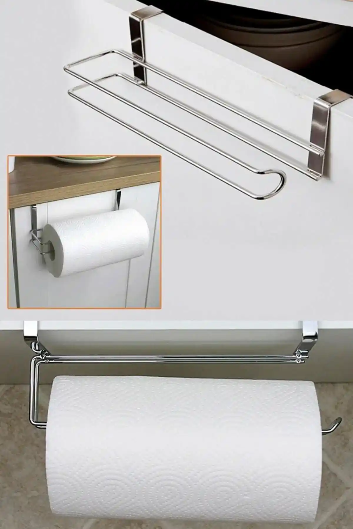 Pural Dolap Kapağı Kağıt Havlu Askılığı Modern ve Şık Mutfak Düzenleme Çözümü