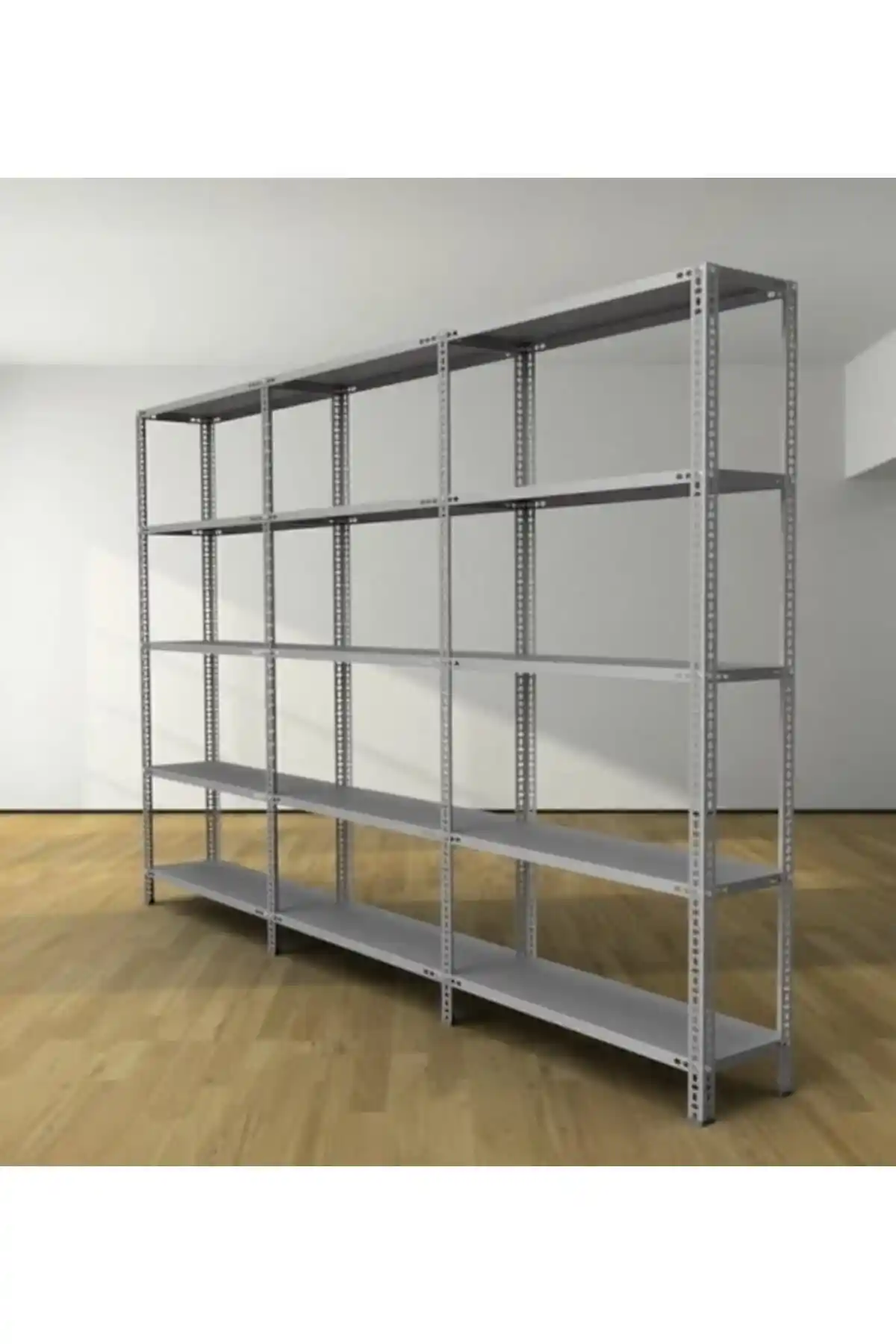 RafKing 43x180x200cm 5 Katlı Triple Galvaniz Çelik Raf: Dayanıklı ve Çok Yönlü Depolama Ünitesi