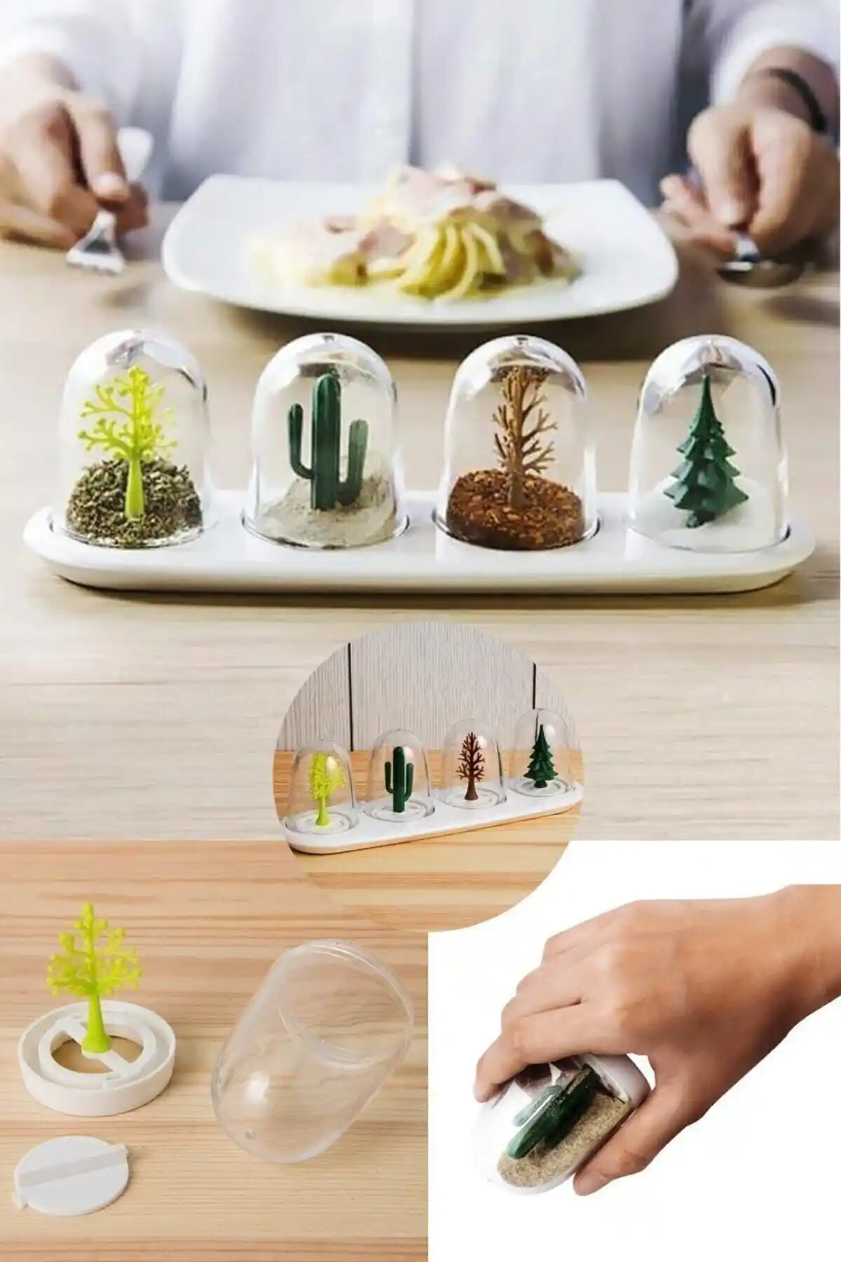 Raicon Dört Mevsim Baharatlık Seti Modern ve Şık Mutfak Aksesuarı