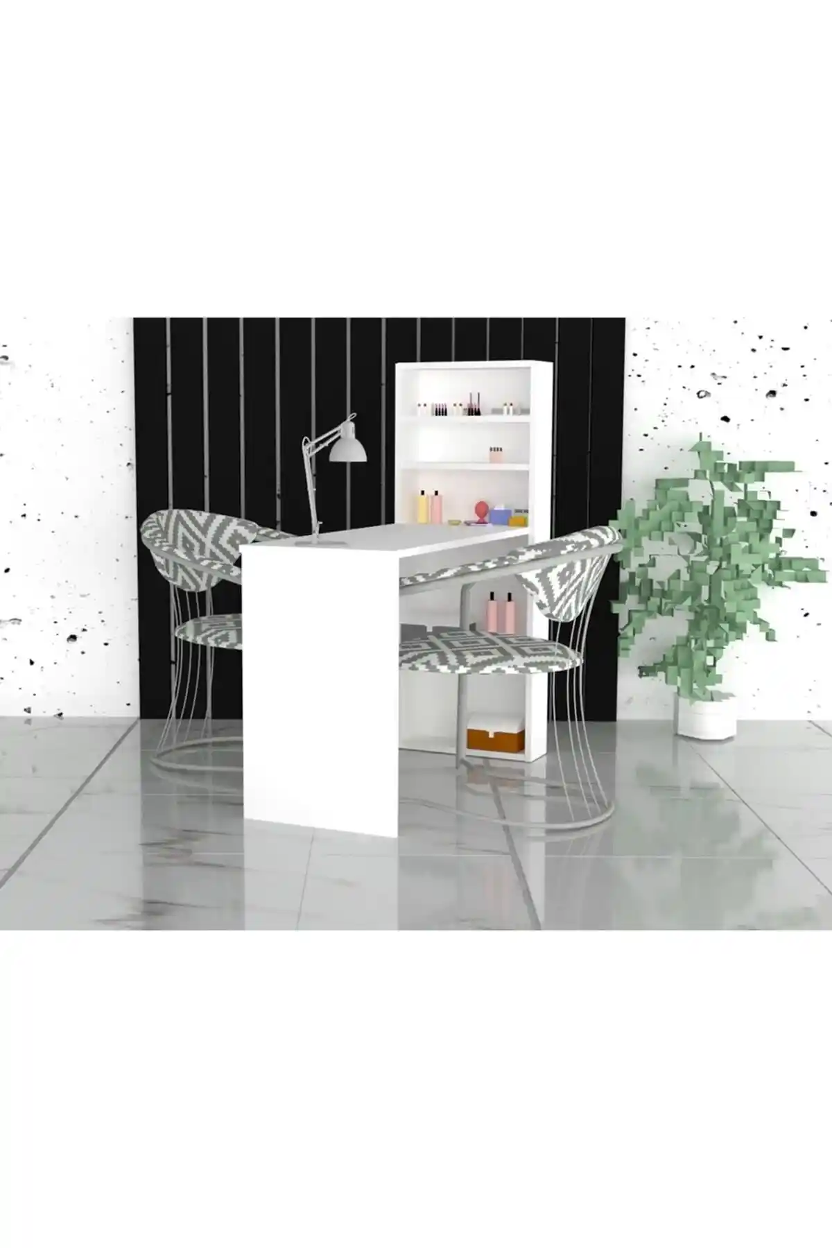 RAN LOVE İnci Manikür Masası: Modern ve Dayanıklı Tasarımıyla Profesyonel Kullanıma Uygun