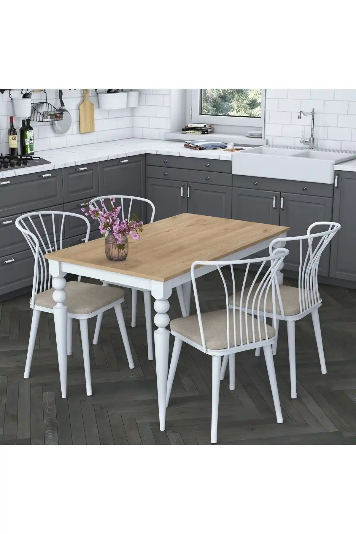 Rani JC102 Mutfak Masa ve Sandalye Takımı Modern ve Şık Tasarımıyla Öne Çıkıyor