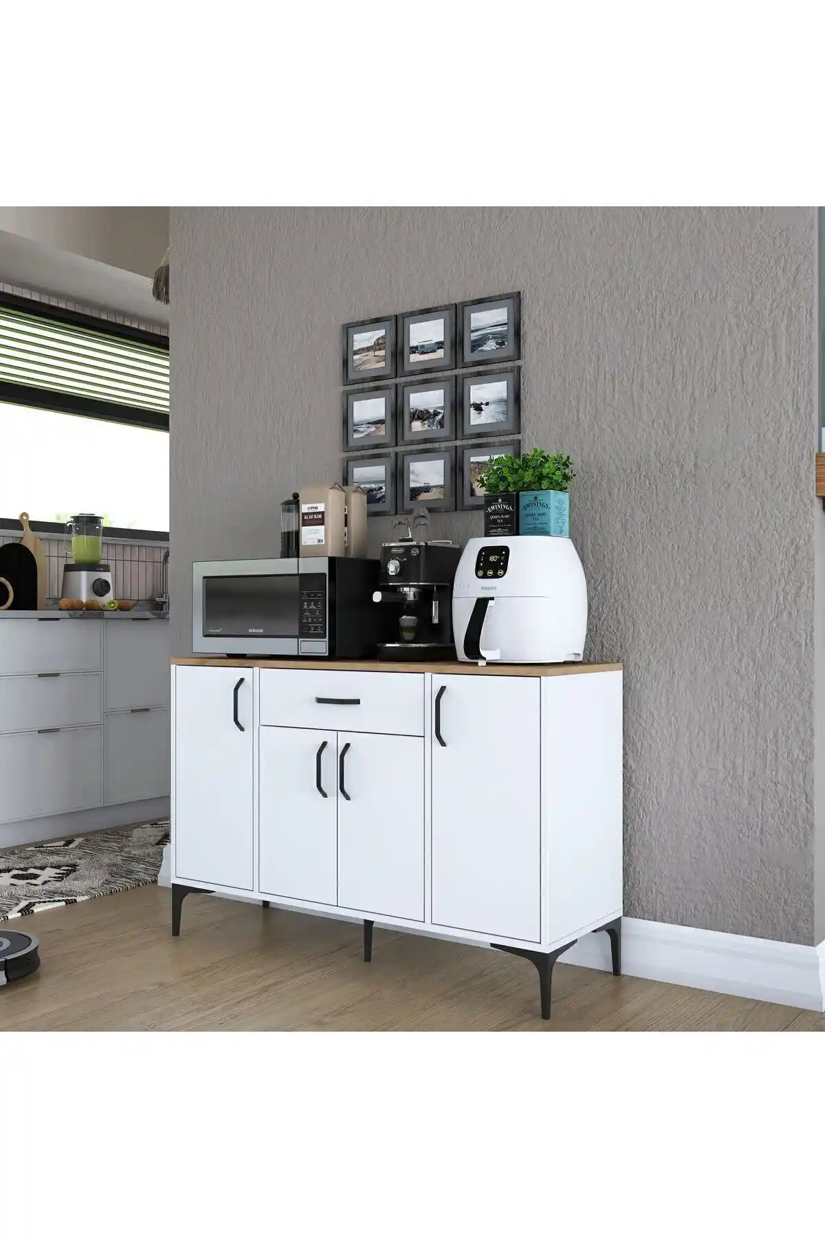 Rani Je136 Kahve Köşesi Çok Amaçlı Dolap: Estetik ve Fonksiyonellik Bir Arada