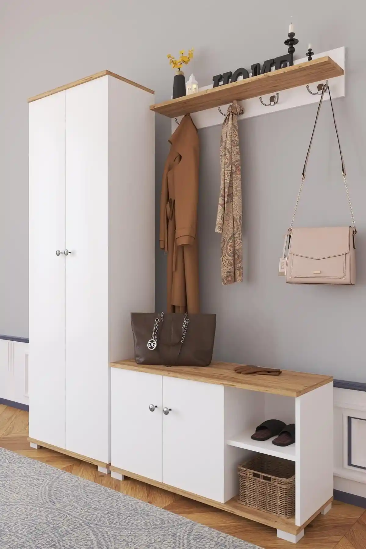 Remaks Crown Vestiyer: Modern ve Fonksiyonel Giriş Depolama Çözümü