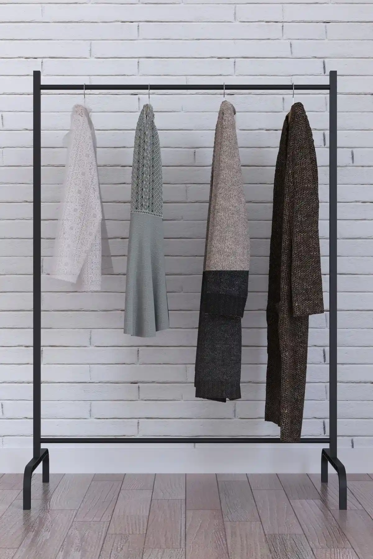 Remaks Plastik Ayaklı Metal Konfeksiyon Askısı Modern ve Dayanıklı Tasarım