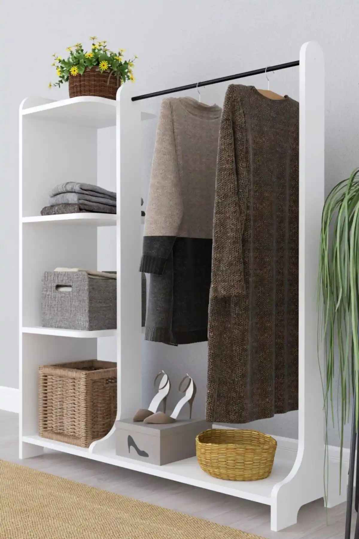 Remaks Tarz Portmanto Modern ve Şık İç Mekan Depolama Çözümü 106 cm genişlik