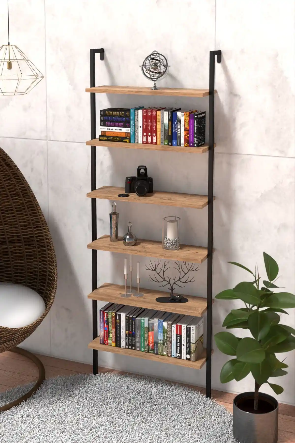 Retodesign Duvara Monte 6 Katlı Raf Modern ve Retro Tarzlarıyla Şık Dekoratif Çözüm