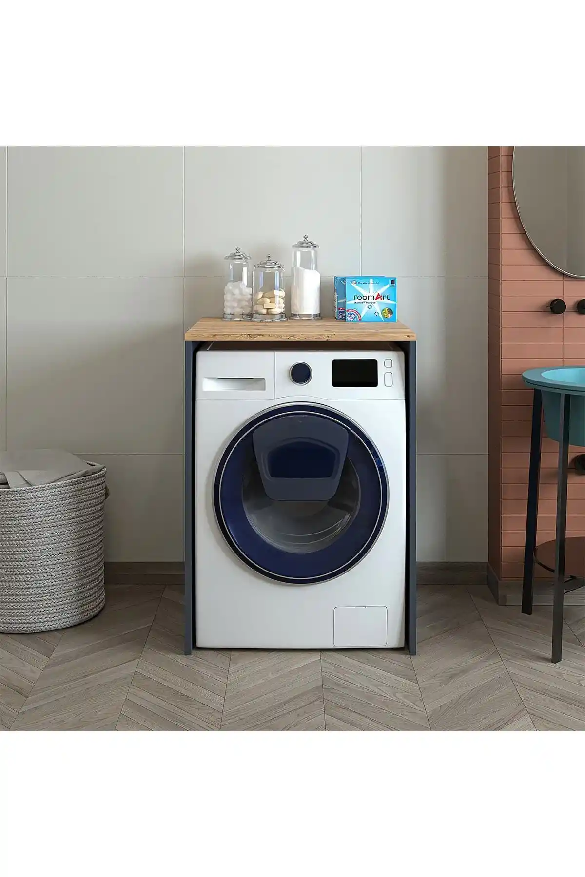 ROOMART Çamaşır ve Kurutma Makinesi Dolabı Modern Tasarım ve Dayanıklılık İle Uyum Sağlar