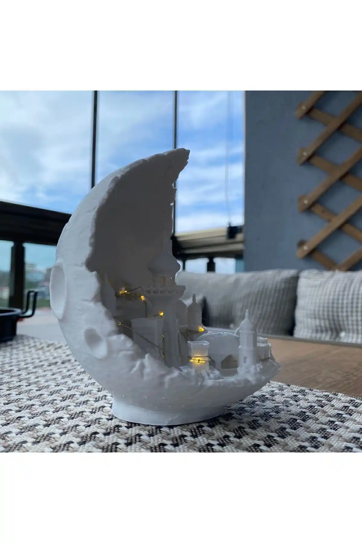 Root Made Ay Şehri Peri Ledli Dekoratif Obje: Çevre Dostu Modern Dekorasyon Aksesuarı