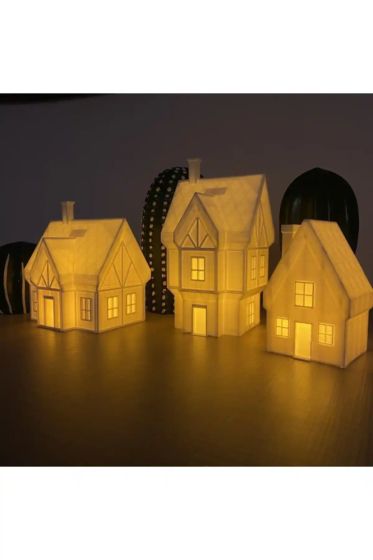 Root Made Noel Evleri 3'lü Set Yılbaşı Dekorasyonları Zarif ve Fonksiyonel Tasarım