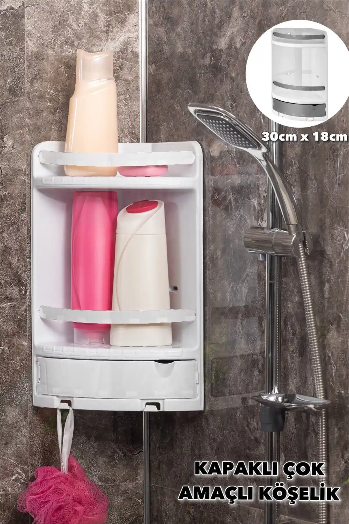 Şahane Pazar Lüx Banyo Köşeliği: Modern ve Fonksiyonel Çok Amaçlı Banyo Saklama Çözümü