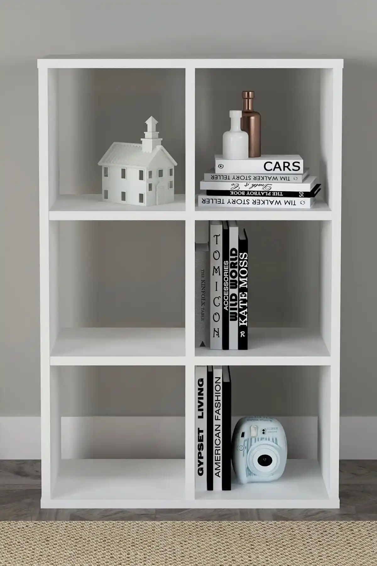 Sanal Mobilya Cube 6 Raflı Kitaplık Modern ve İşlevsel Tasarım Özellikleri