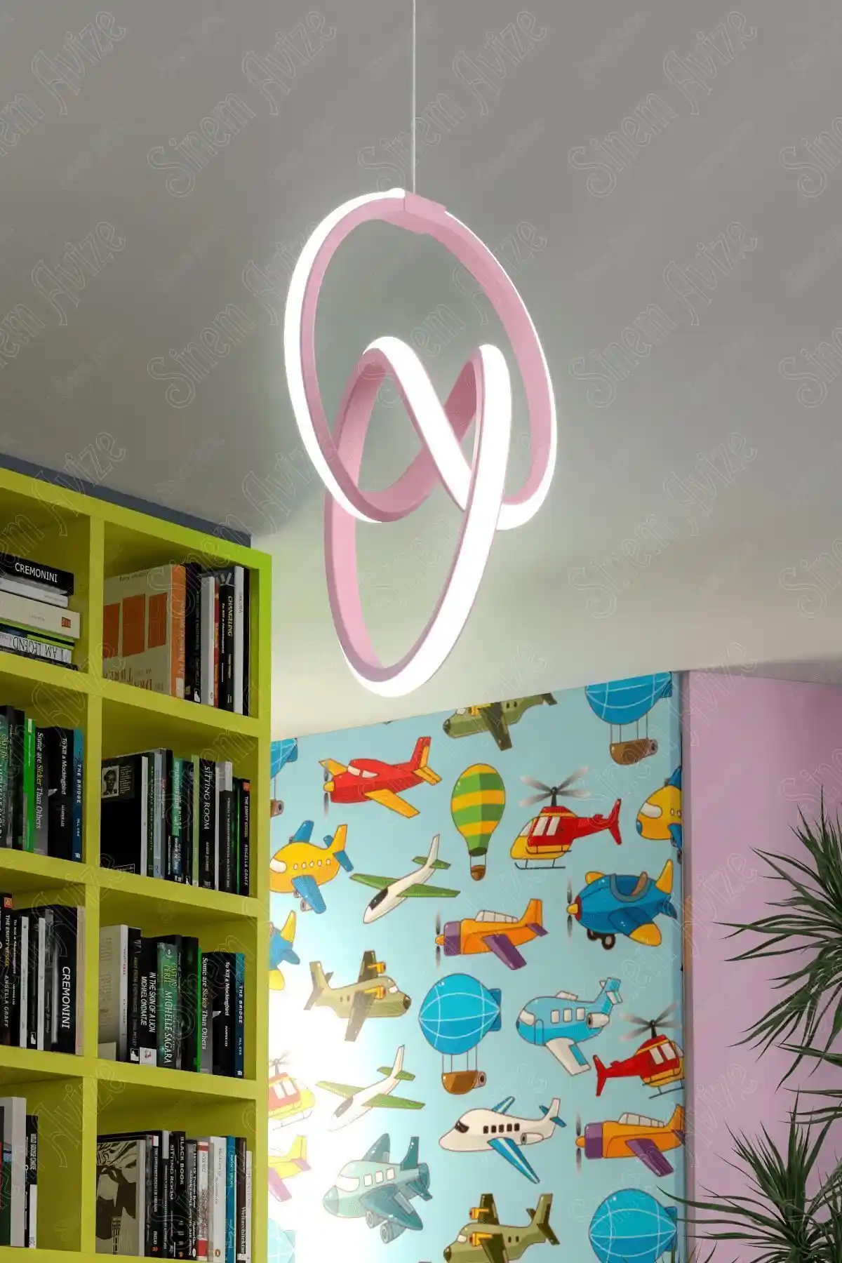 Sanctum SERENAT Pembe Modern Beyaz Ledli Avize Çocuk Odaları İçin Şık ve Fonksiyonel Aydınlatma Çözümü