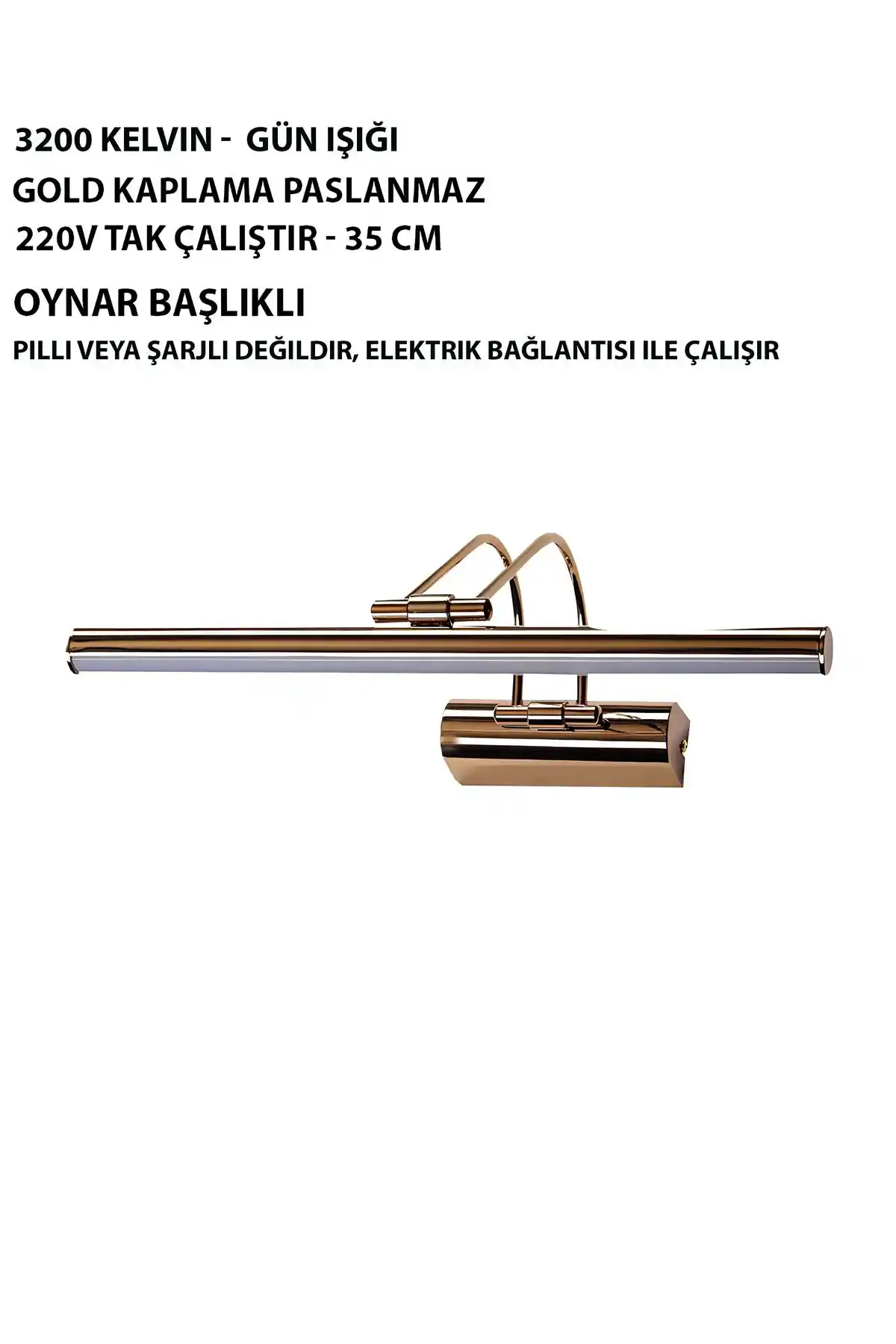 SARA Gold Günışığı Işık Modern ve Şık Banyo Aydınlatma Çözümü