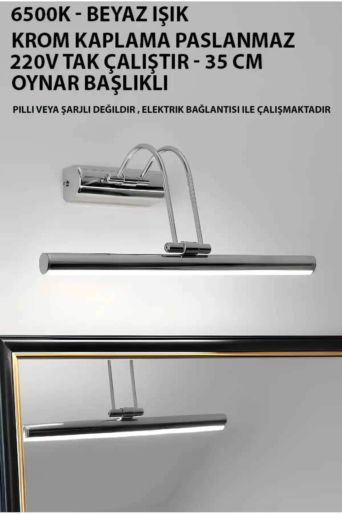 Sara Krom Beyaz Aydınlatma: Modern ve Dayanıklı Banyo Aydınlatma Çözümü