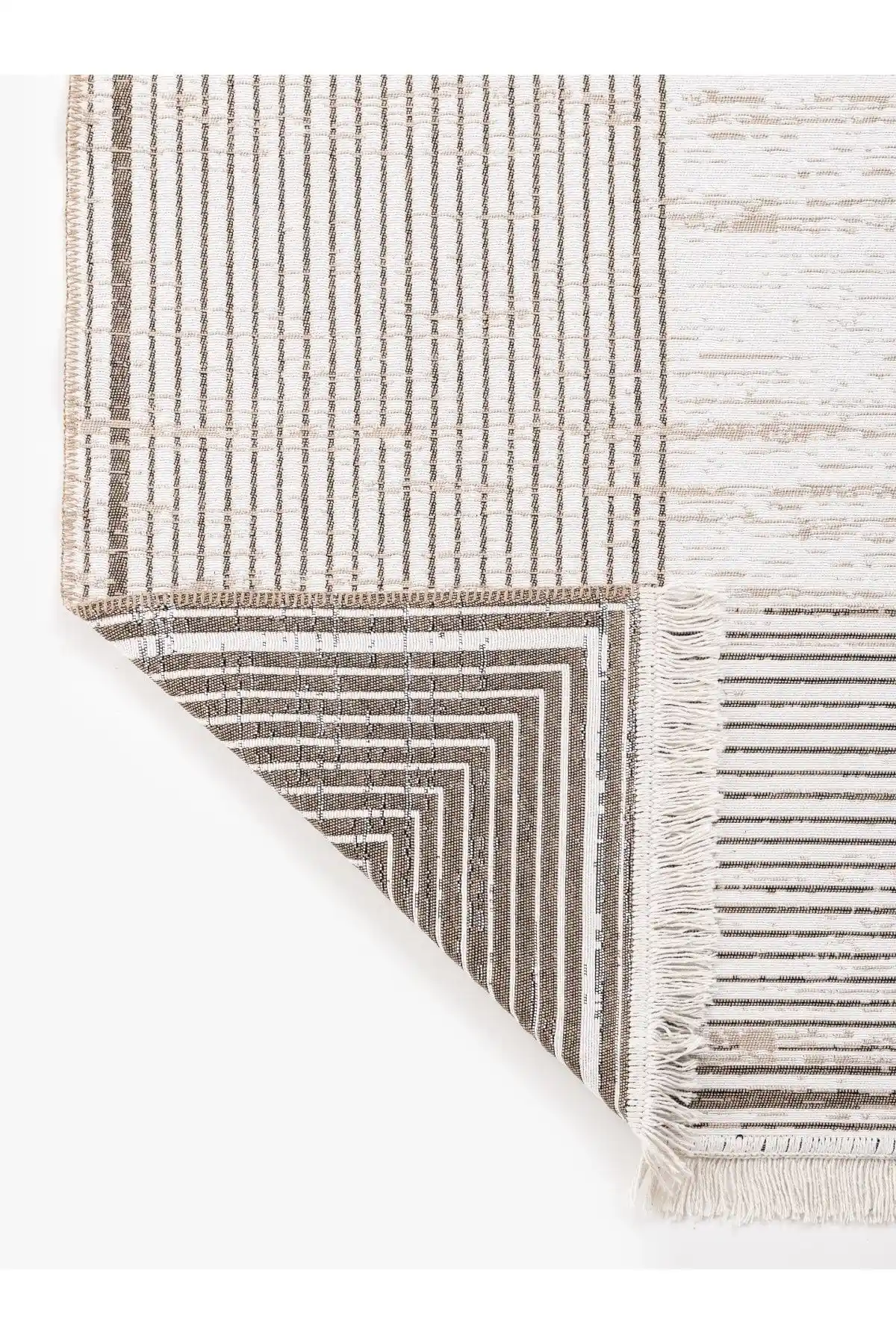 SARAZ HALI Bohem Serisi Bej Klasik ve Modern Tarzda Dayanıklı Çerçeve Halı