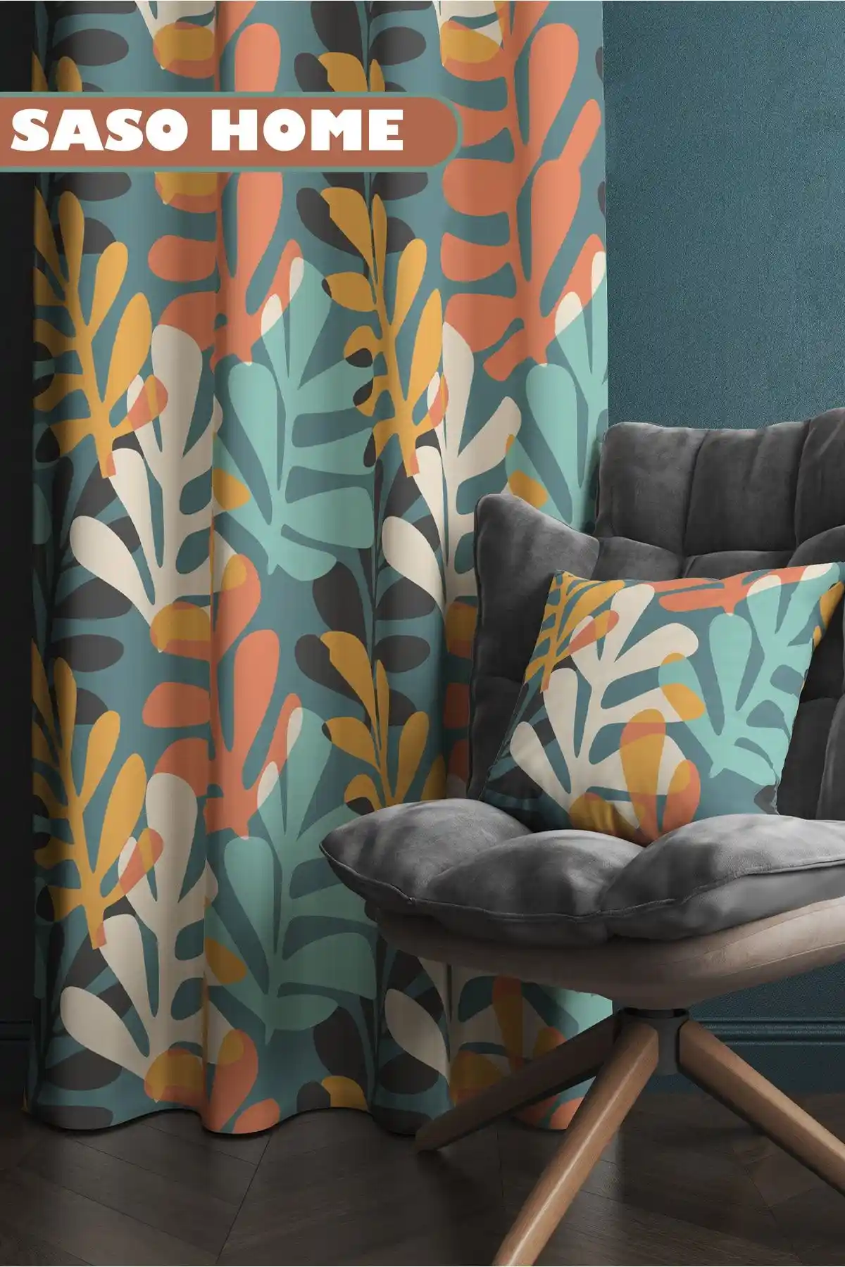 SasoHome Fon Perdeleri Karşılaştırması: Renkli Tüyler ve Güllü Desenler