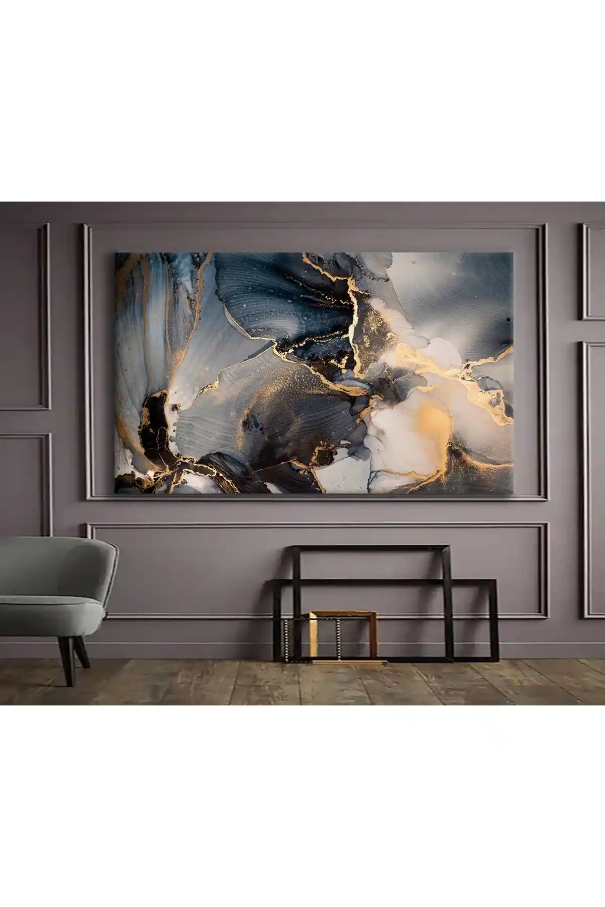 Sebenta Dekoratif Soyut Kanvas Tablo Modern ve Doğa Dostu Sanat Eseri