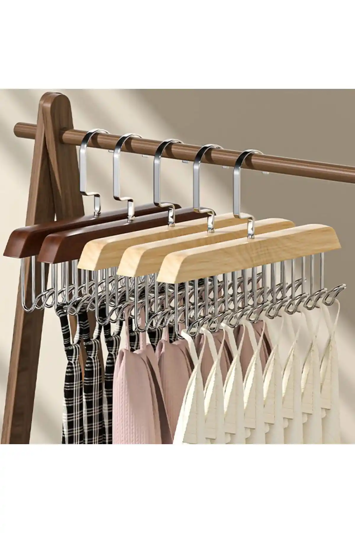 Seram Collection Çok Fonksiyonlu Ahşap Askı ile Düzenli ve Şık Alanlar Yaratın