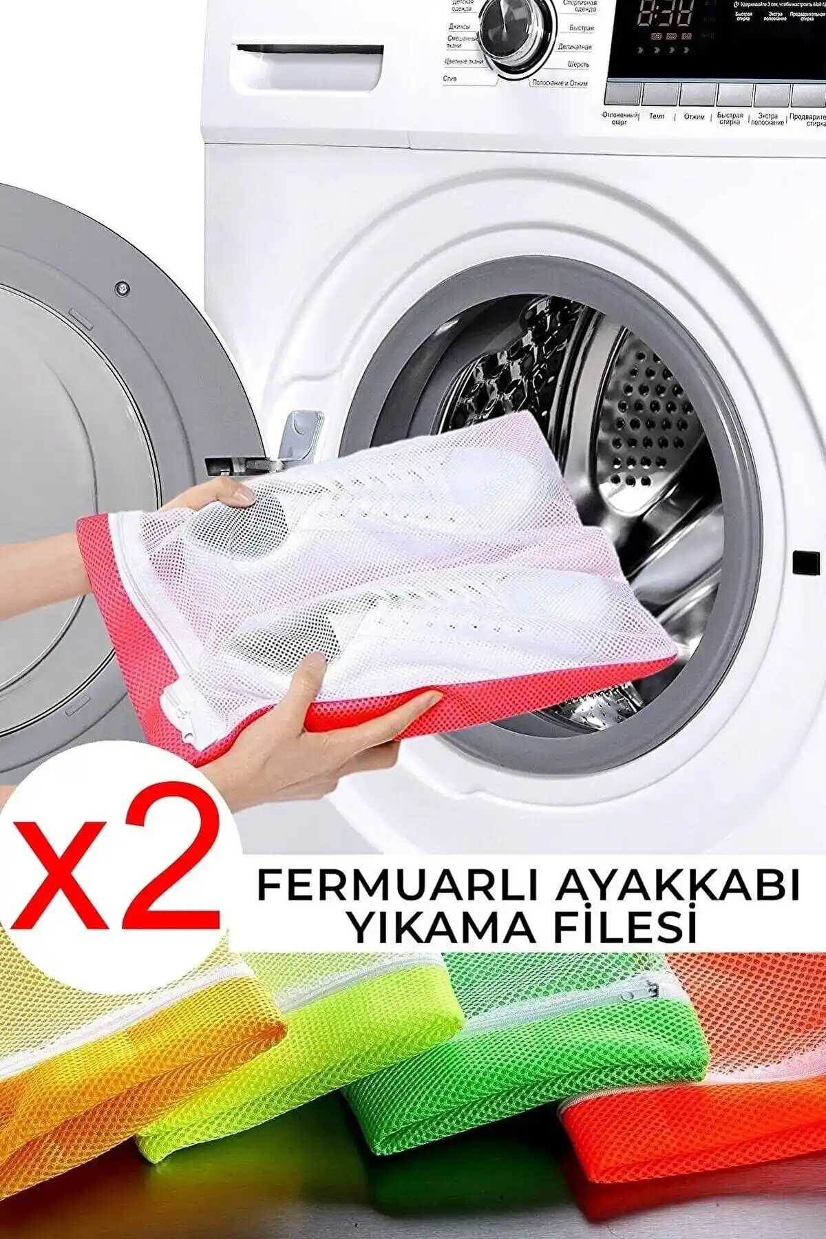 Serstil Fermuarlı Ayakkabı Yıkama Filesi 2'li Paket Güvenli ve Pratik Temizlik