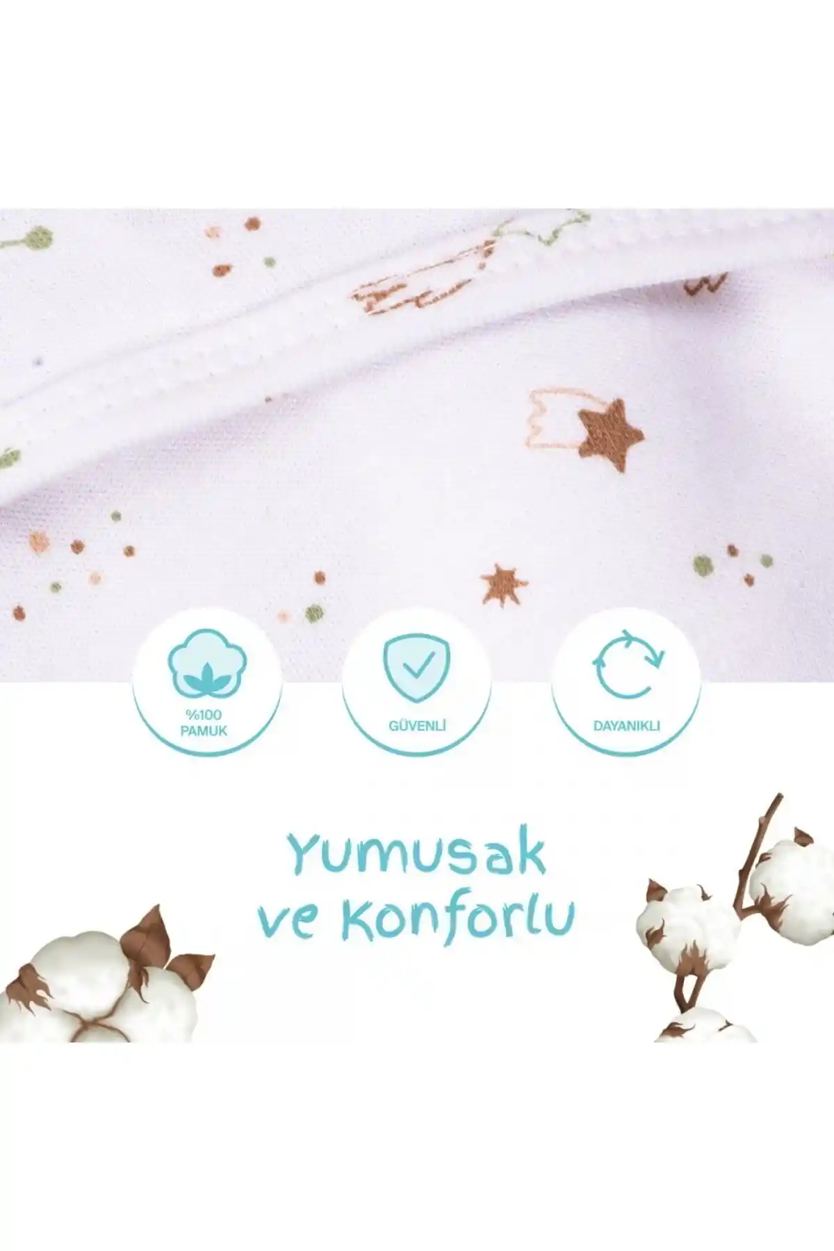Sevi Bebe 0-3 Ay Desenli Kundak: Konforlu ve Şık Bebek Uyku Çözümü