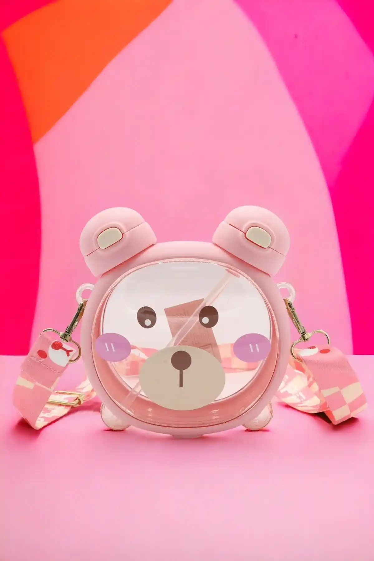 Sevimli Ayıcıklı Çocuklar İçin Güvenli ve Kullanışlı 750 ml Suluk