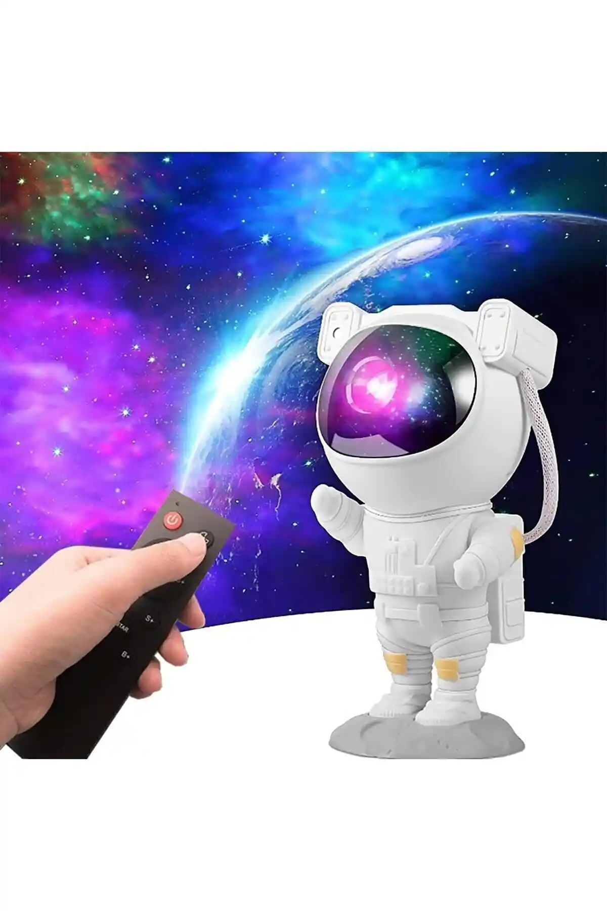 Sildne Büyük Boy Astronot Tasarımı Galaxy Yıldız Plazma Gökyüzü Gece Lambası