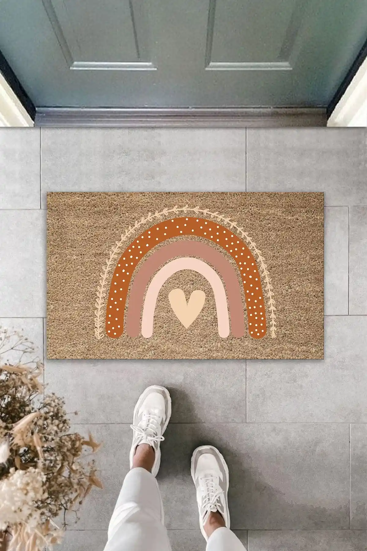 Silkcoat Home K-7070 Vintage Kalpli Dijital Baskı Kapı Paspası 45x70 cm