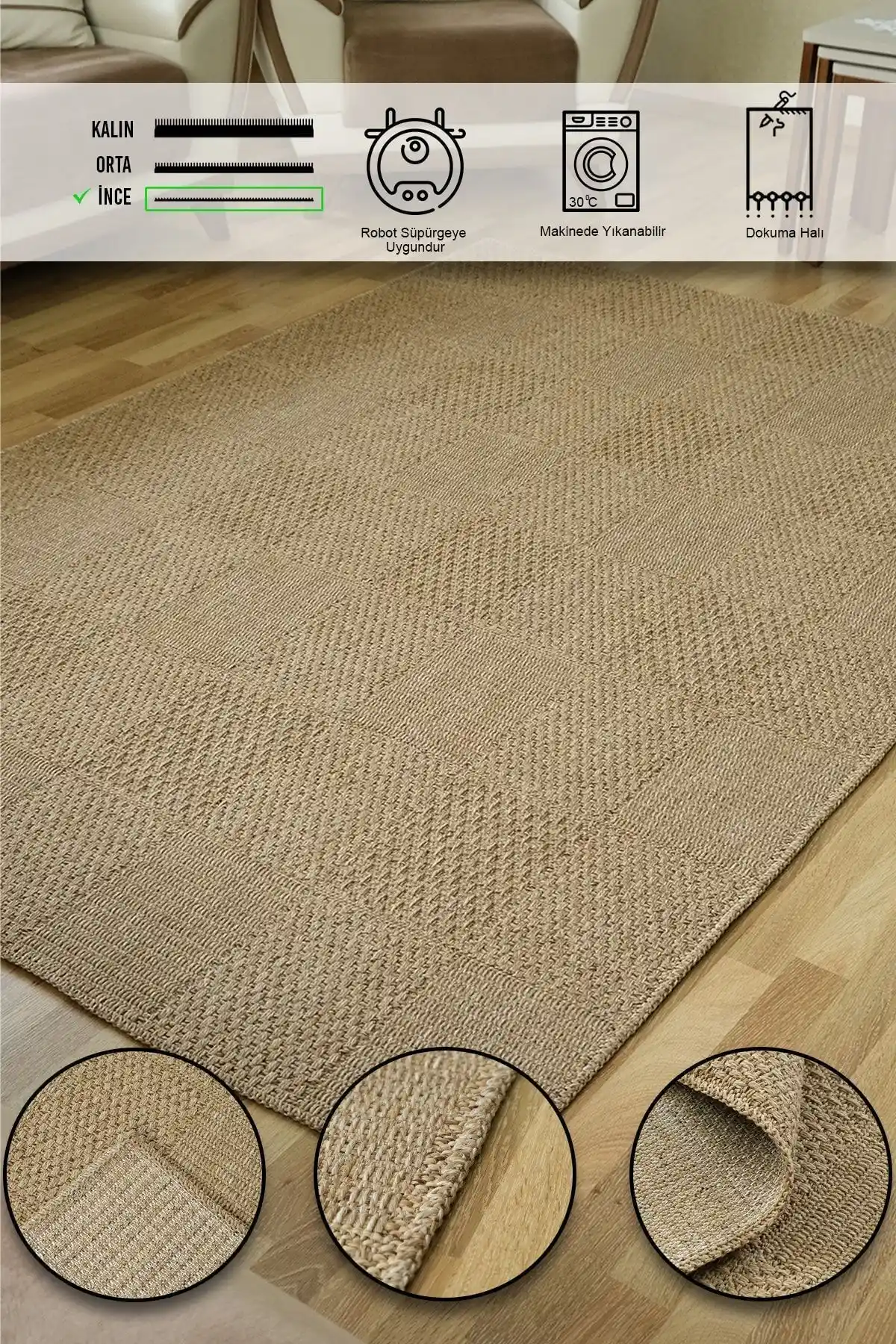 SİMEREV HALI HOME CONSEPT Modern ve Dayanıklı Bohem Stil Dekoratif Halı Seçenekleri