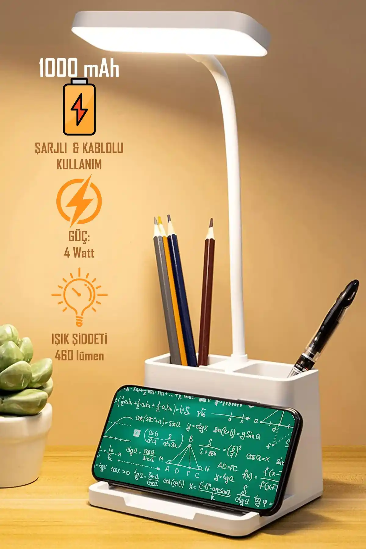 Soft Kare Şarjlı Masa Lambası: Çoklu Modlar ve Şık Tasarım ile Kullanım Kolaylığı