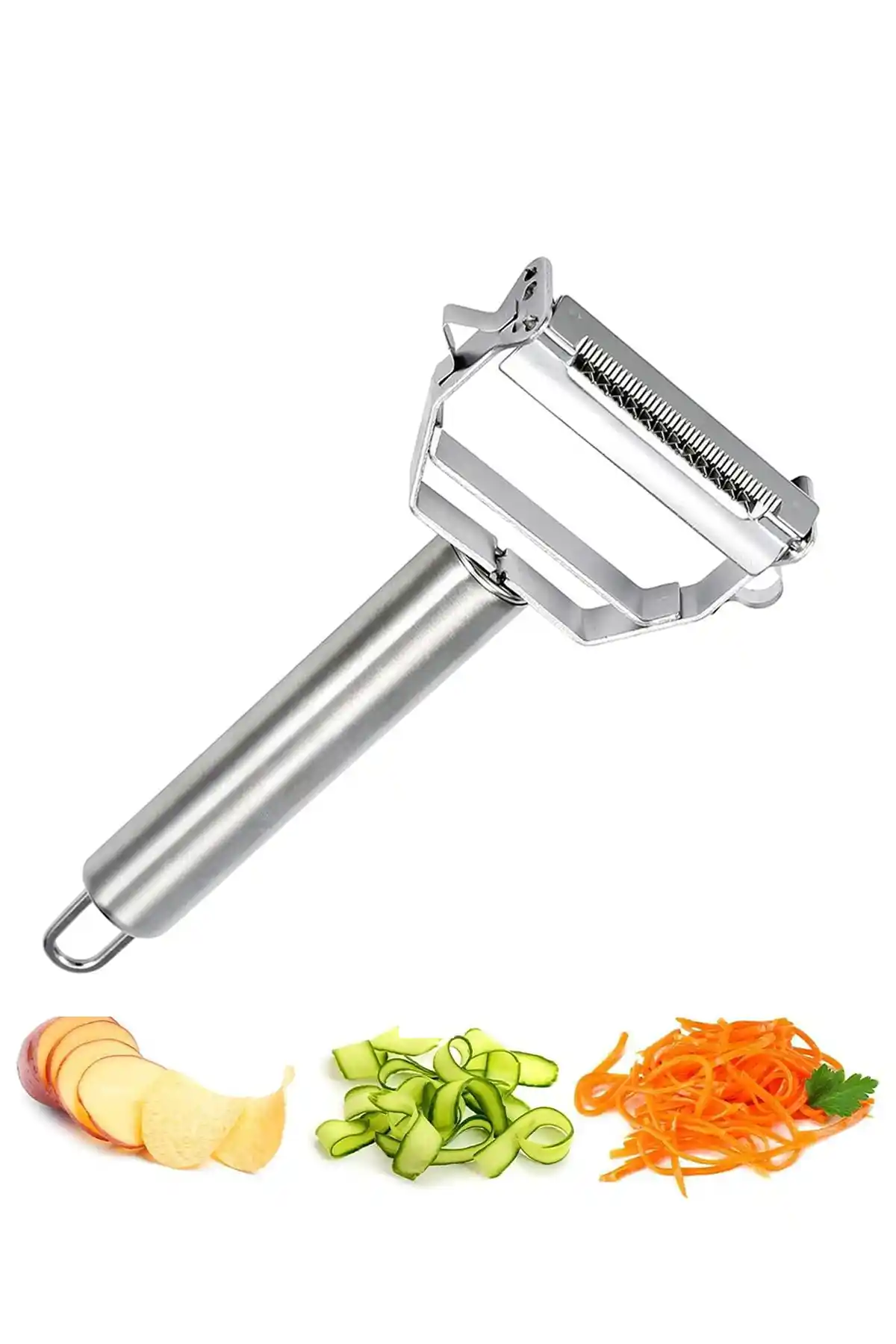 Soillium Çok Amaçlı Jülyen Soyucu: Pratik ve Dayanıklı Mutfak Gereci Çift Fonksiyonlu Tasarım