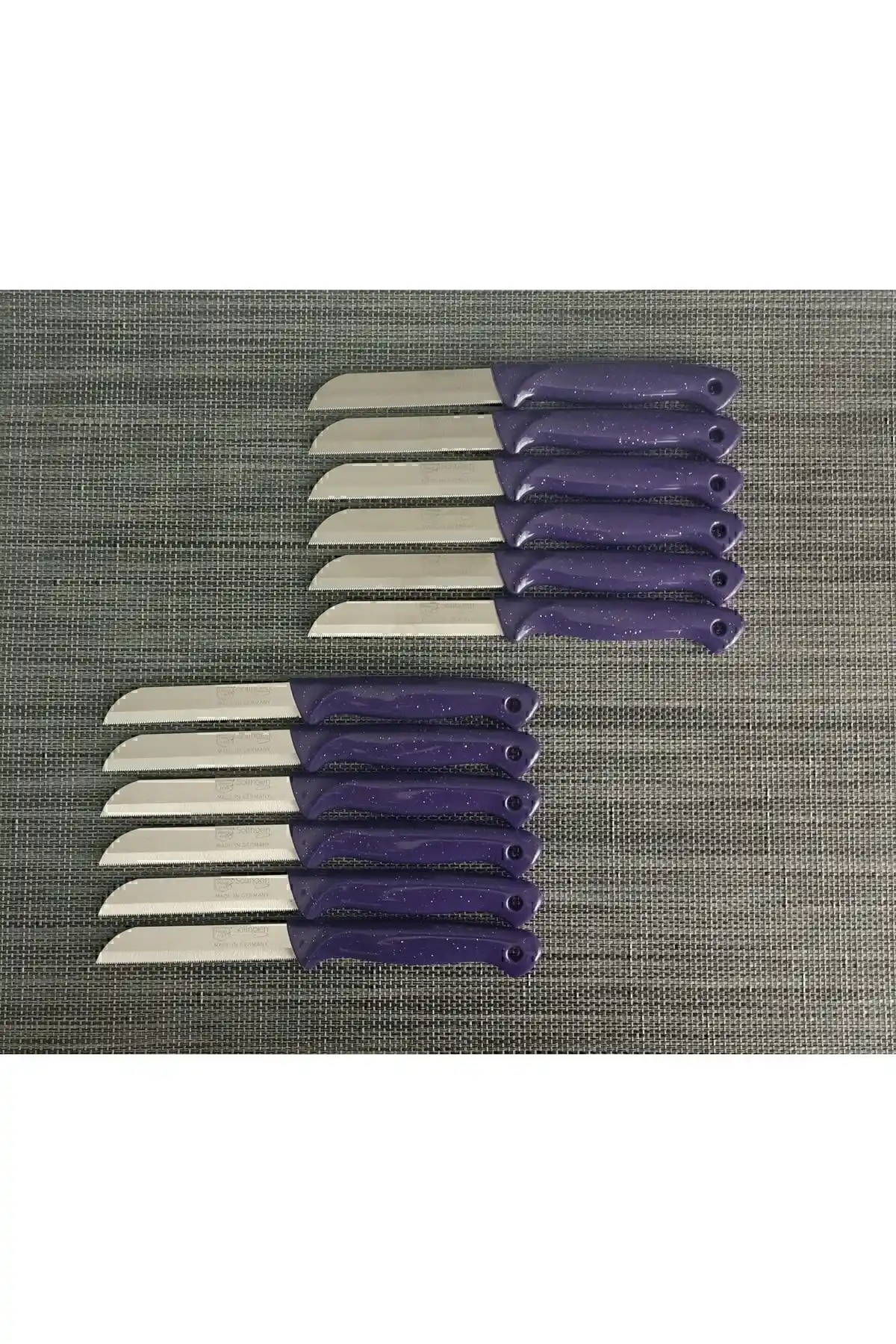 Solingen Simli Mor Meyve Bıçağı Seti 12'li Pratik ve Dayanıklı Mutfak Gereçleri