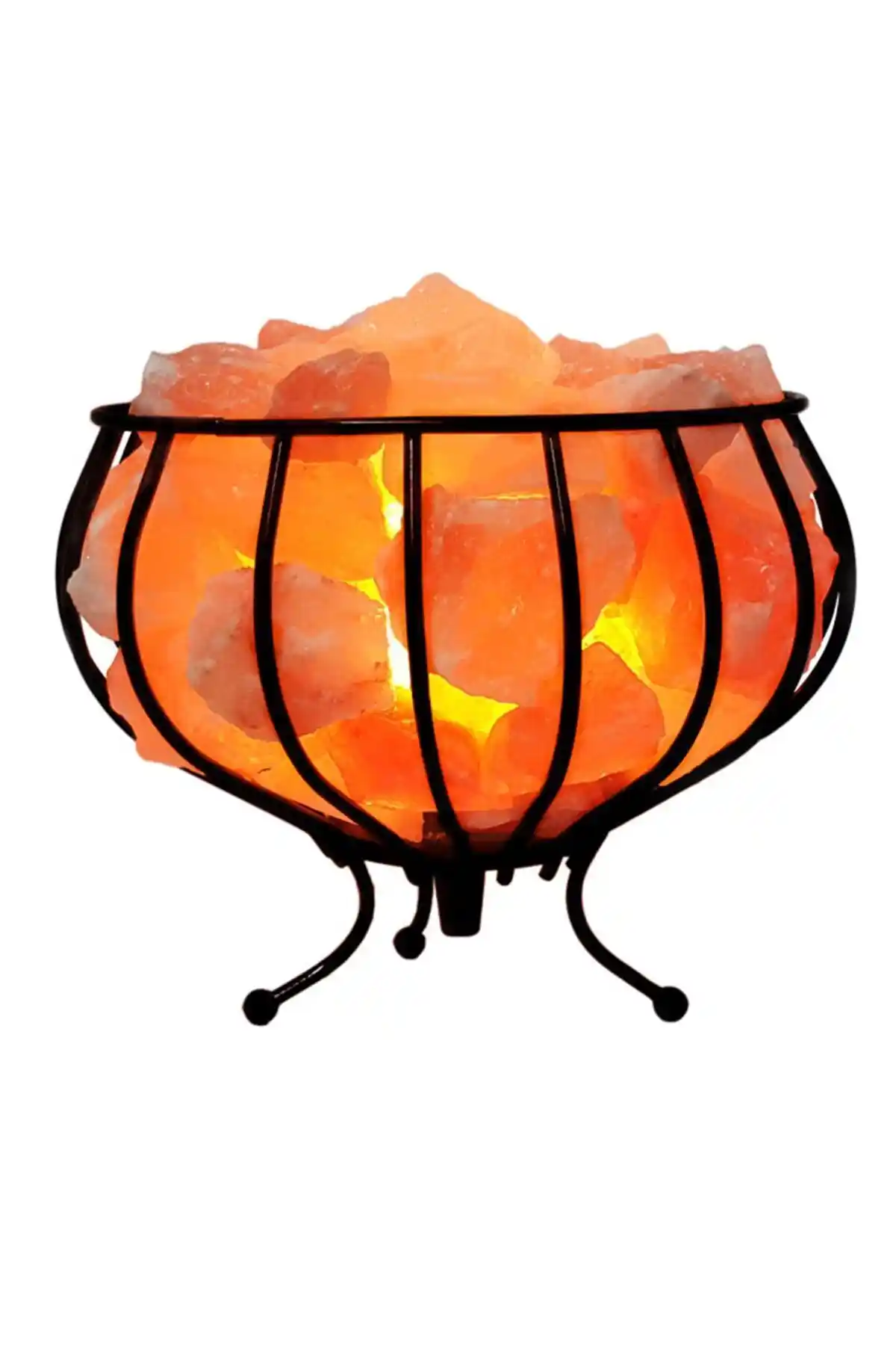 SULSALT Ferforje Sepet Himalaya Tuz Lambası: Estetik ve Sağlıklı Aydınlatma Çözümü