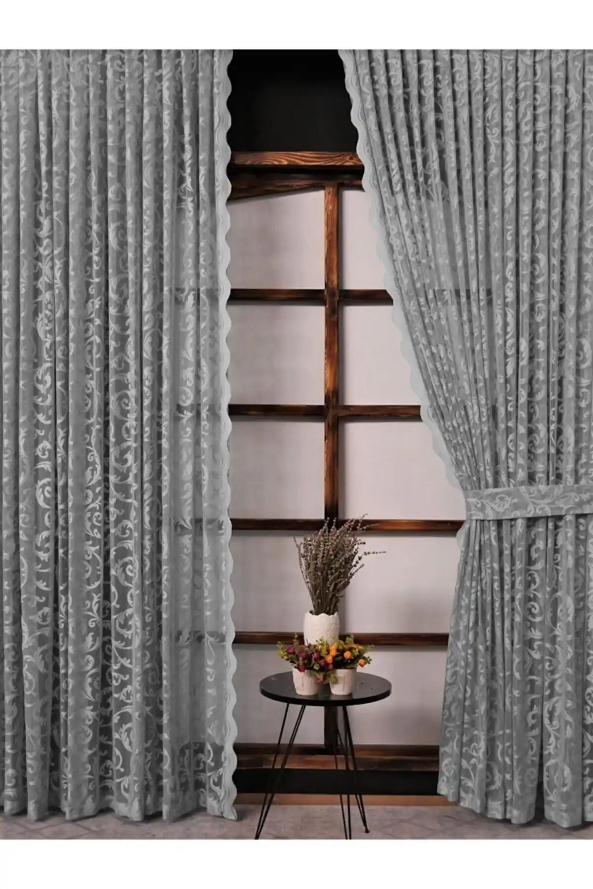 Suradesign Pileli Bağlamalı Tül Fon Perde Takımı Modern ve Dayanıklı Tasarım