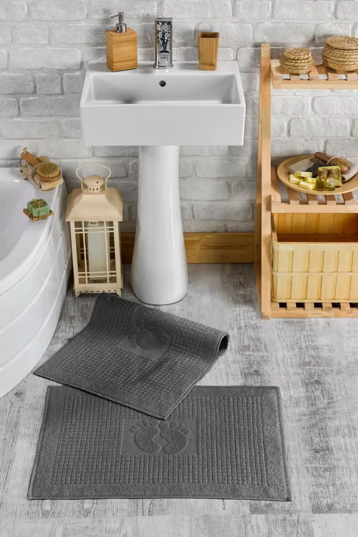 Tabea Home Ayak Havlusu ve Paspas Seti Modern ve Hafif Tasarımıyla Günlük Kullanım İçin Uygun