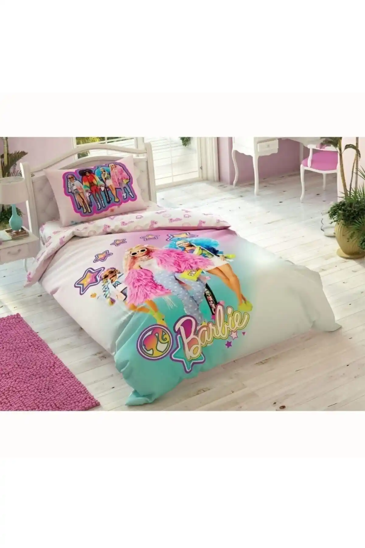 Taç Barbie Extra Lisanslı Nevresim Takımı: Renkli ve Dayanıklı Yatak Setleri
