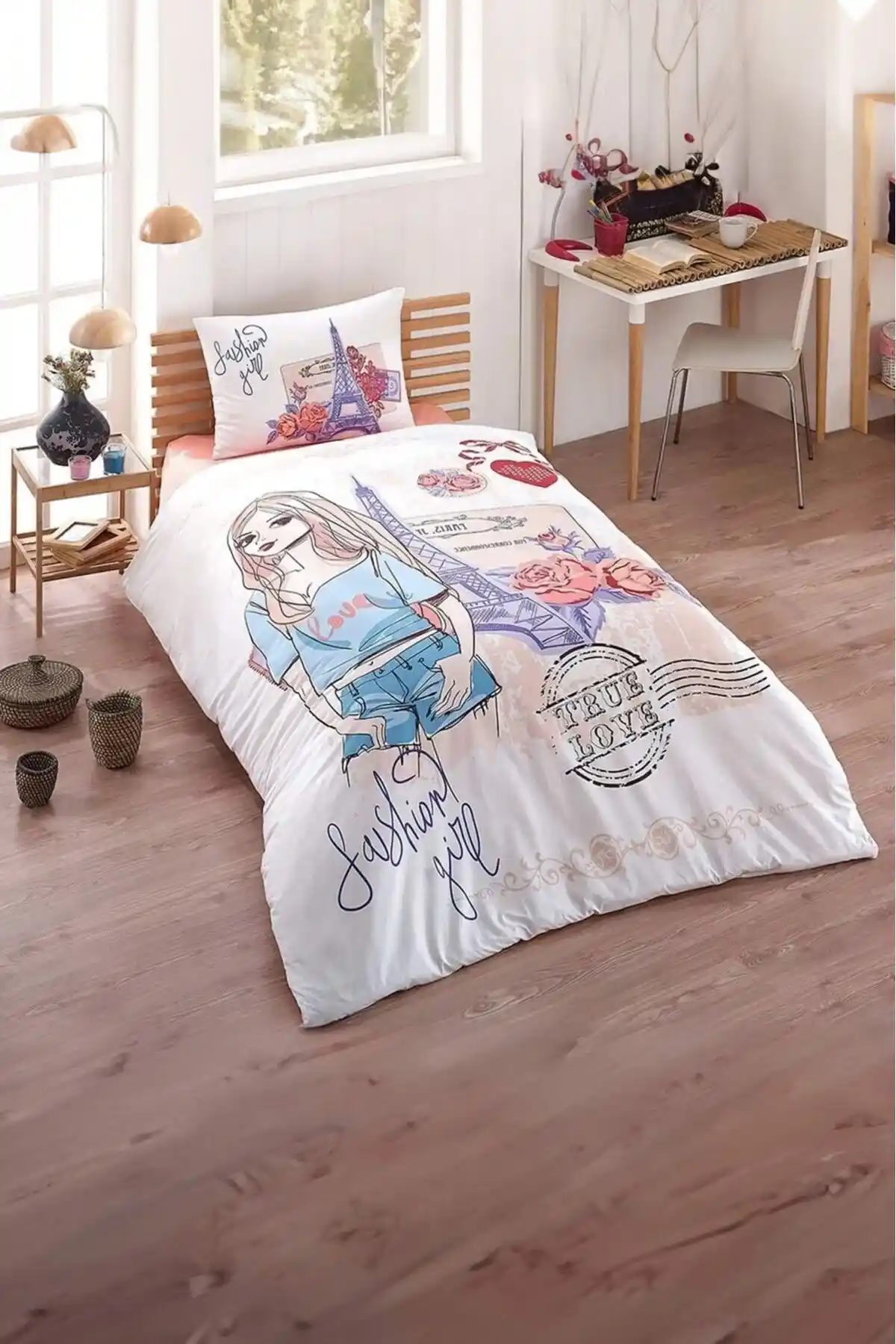 Taç Kristal Fashion Tek Kişilik Pamuklu Nevresim Takımı Estetik ve Dayanıklılık