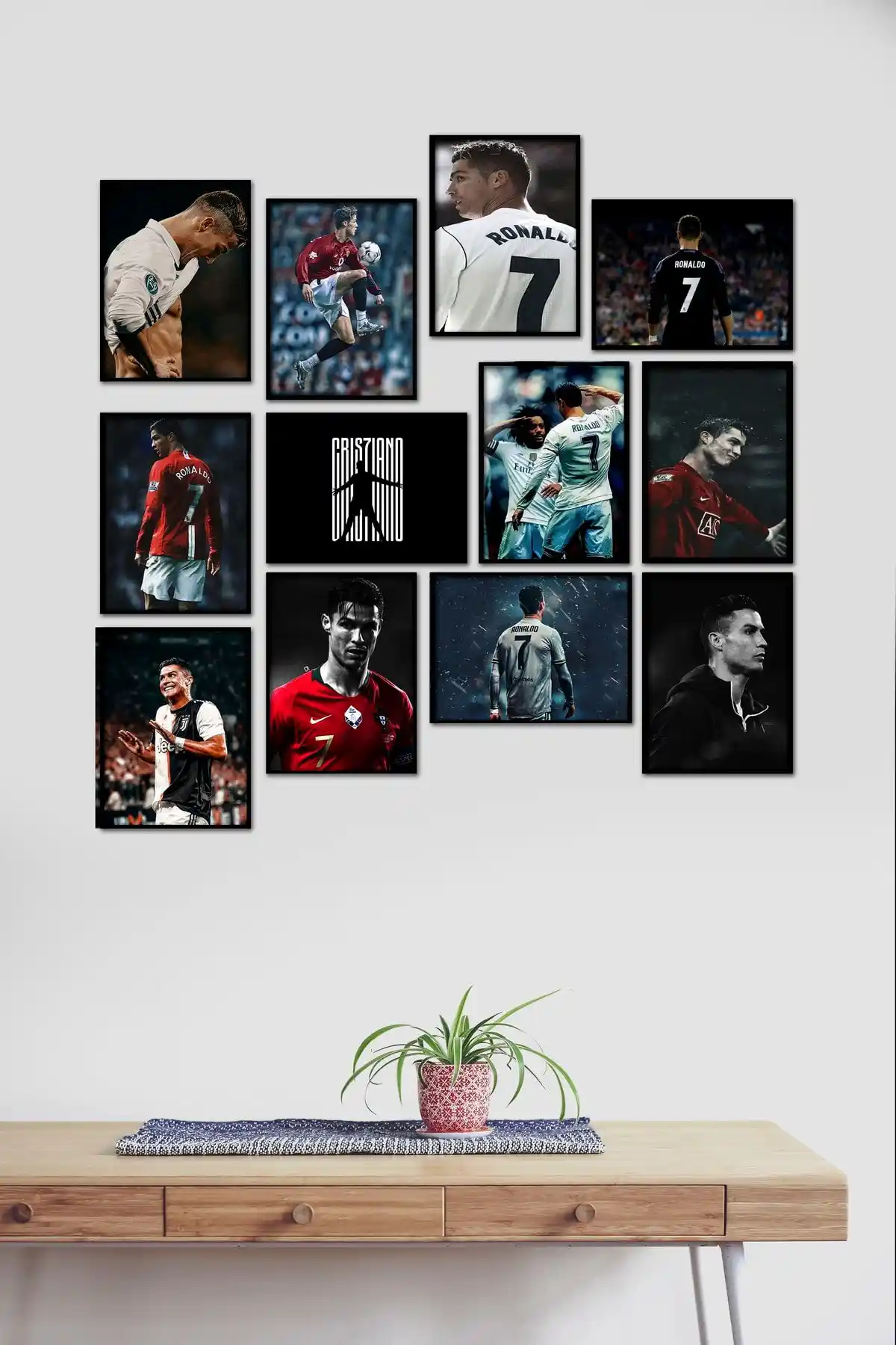 Takivis Ronaldo 12 Parça MDF Tablo Ev Dekorasyonunda Modern ve Şık Bir Seçenek