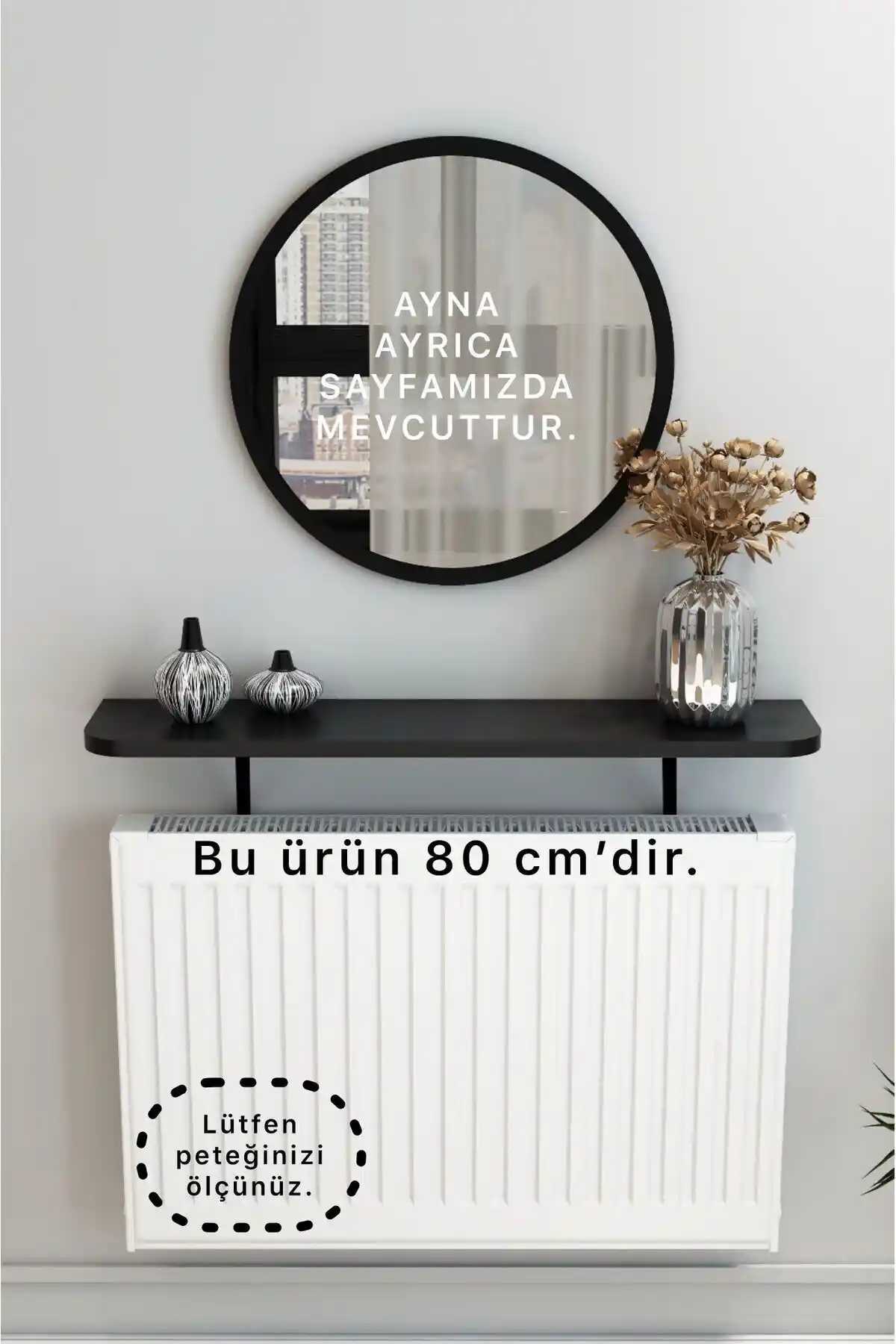 TALAŞTOZUM Siyah Petek Üstü Tak Çıkar Uçan Raf 80 Cm Modern ve Şık Tasarım