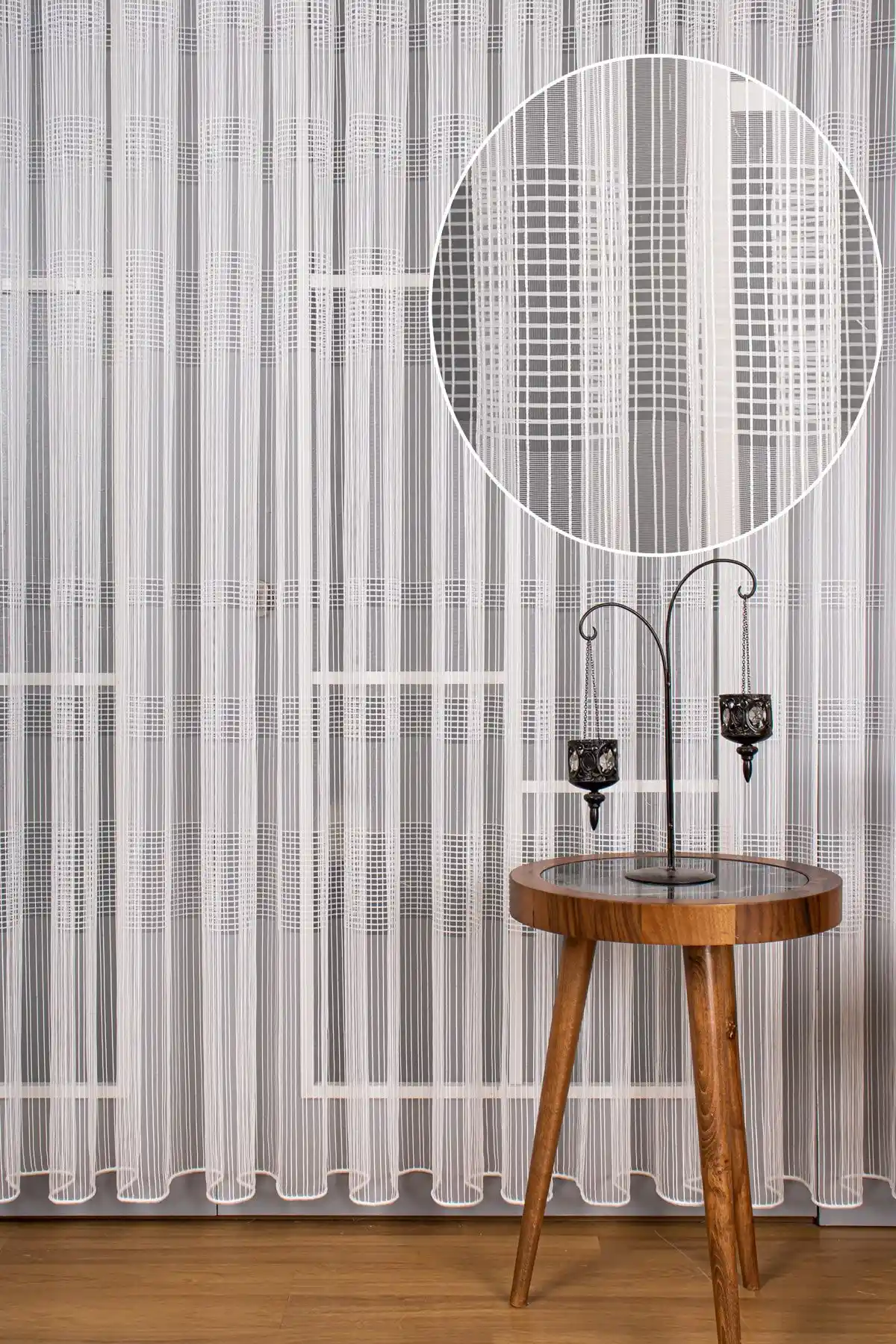 Tarak Raporlu Zincir Çizgili ve Vual Armür Düz Tül Perdeler Karşılaştırması