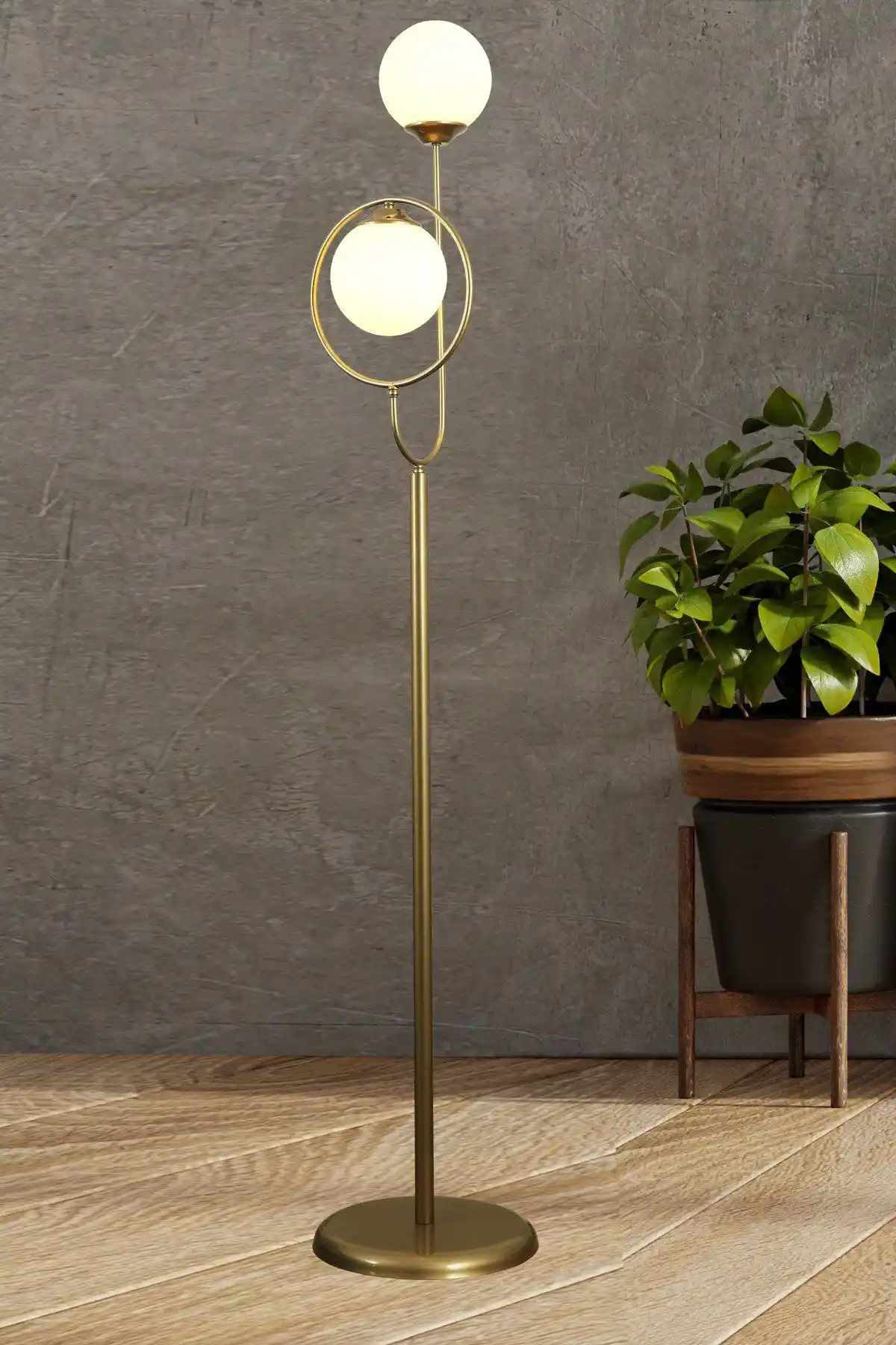 Taşcan Ay<dı>nlatma Lito 2 Li Eskitme Lambader Modern ve Dayanıklı Tasarım