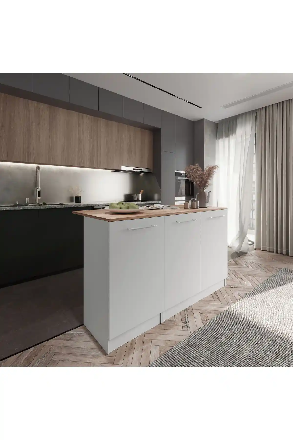 Tdesigno Katrina Mutfak Adası: Şık ve Fonksiyonel Tasarım ile Modern Mutfağınıza Yenilik Katar