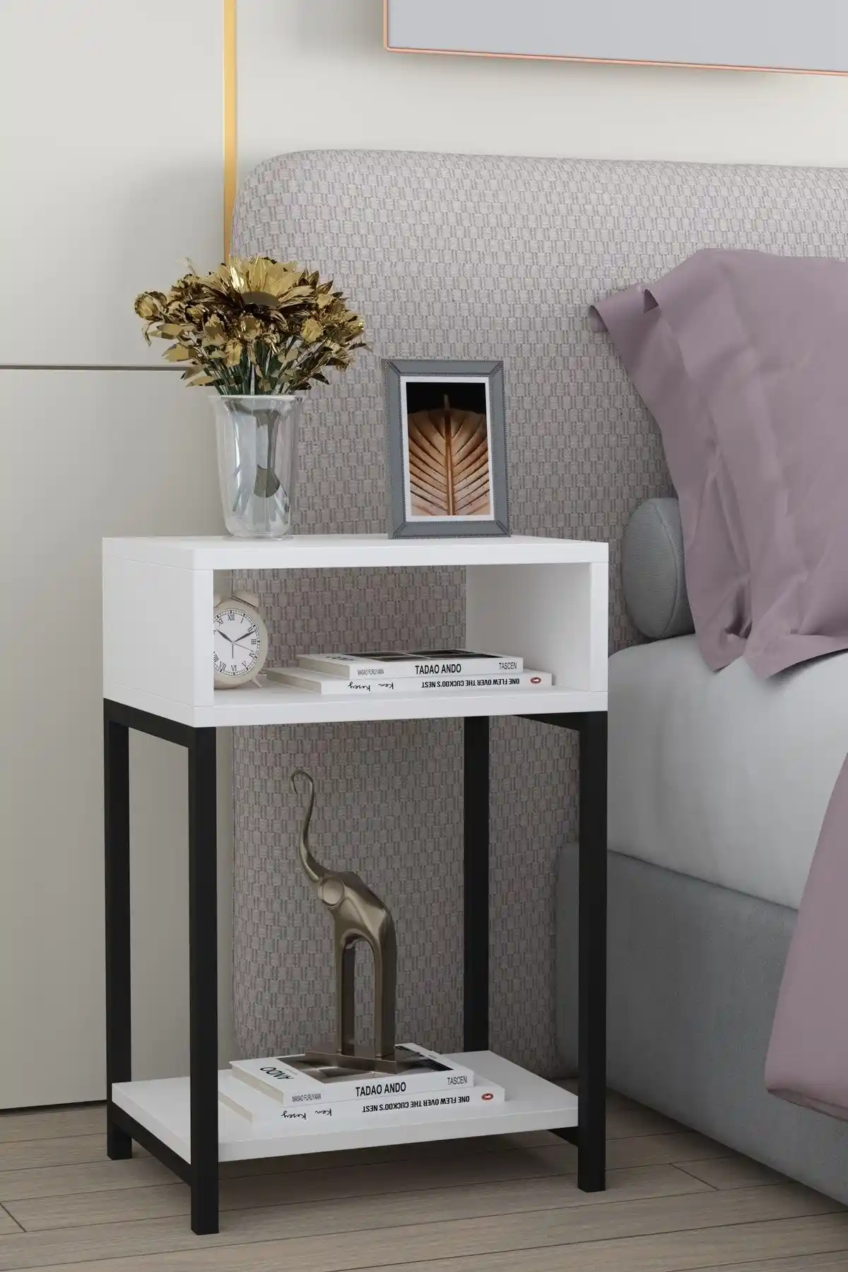 Tedarikcenter Paradise 2 Raflı Başucu Komodin: Modern Tasarım ve İşlevsellik Bir Arada