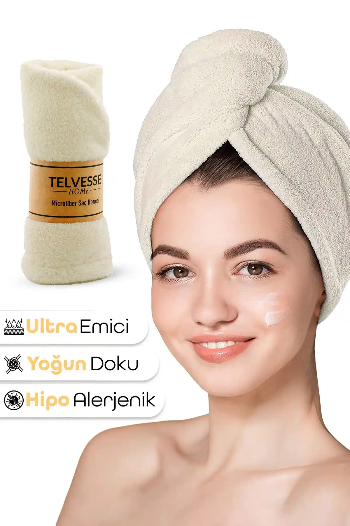Telvesse Kalın Mikrofiber Saç Havlusu Yüksek Performans ve Kullanım Kolaylığıyla