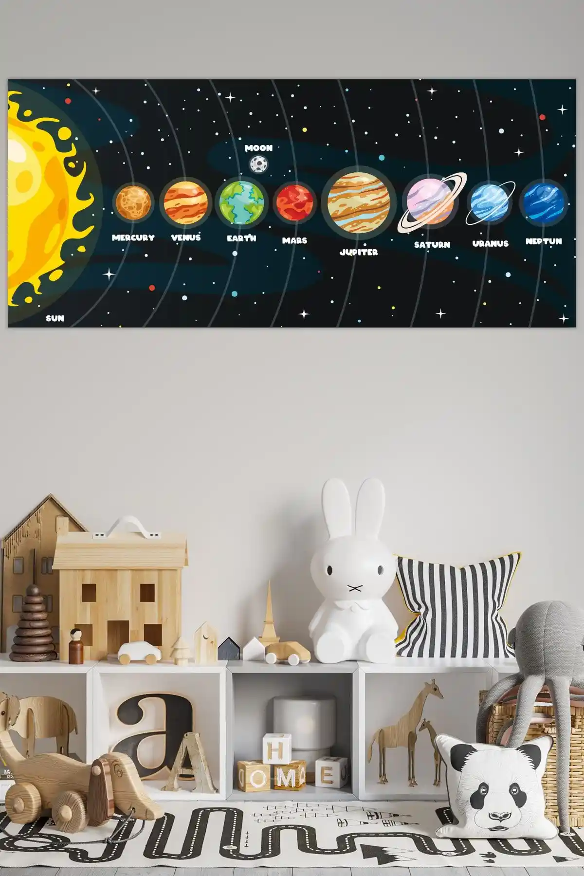 Tilki Dünyası Güneş Sistemi Gezegenler Model 5 Çocuk Odası ve Eğitim Amaçlı Kullanım