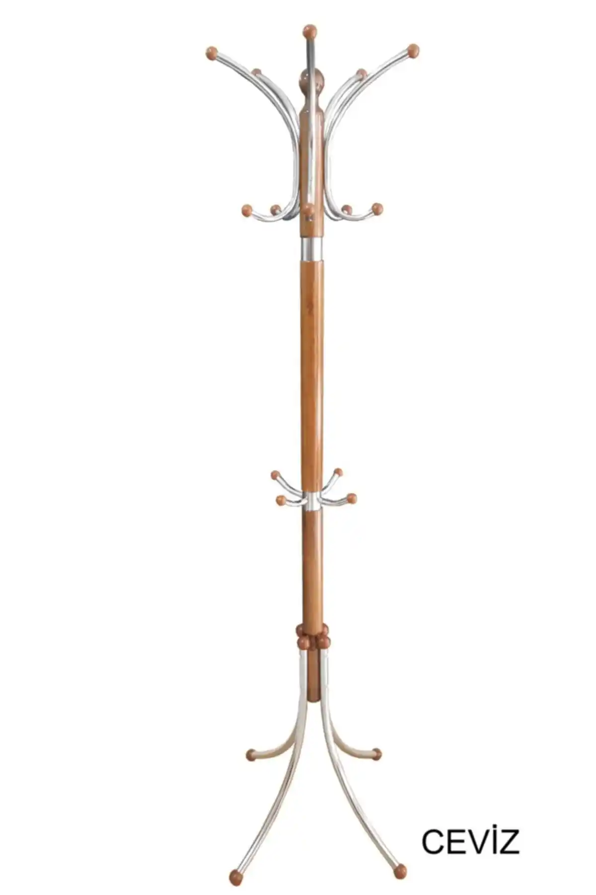 TOLUNAY Portmanto Ayaklı Askılık Yonca Modeli: Şık ve Dayanıklı Ev ve Ofis Dekorasyonu