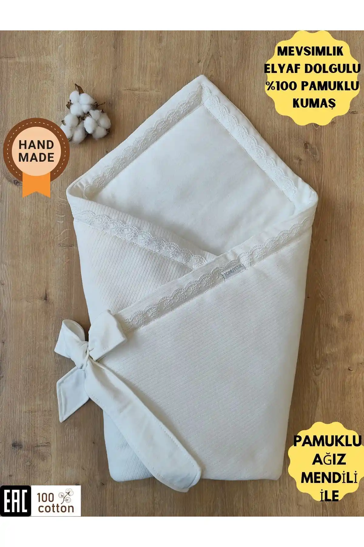 Tomuycuk Ekru Bebek Battaniyesi: Doğal ve Güvenli Uyku Ortamı Sağlayan Şık Tasarım