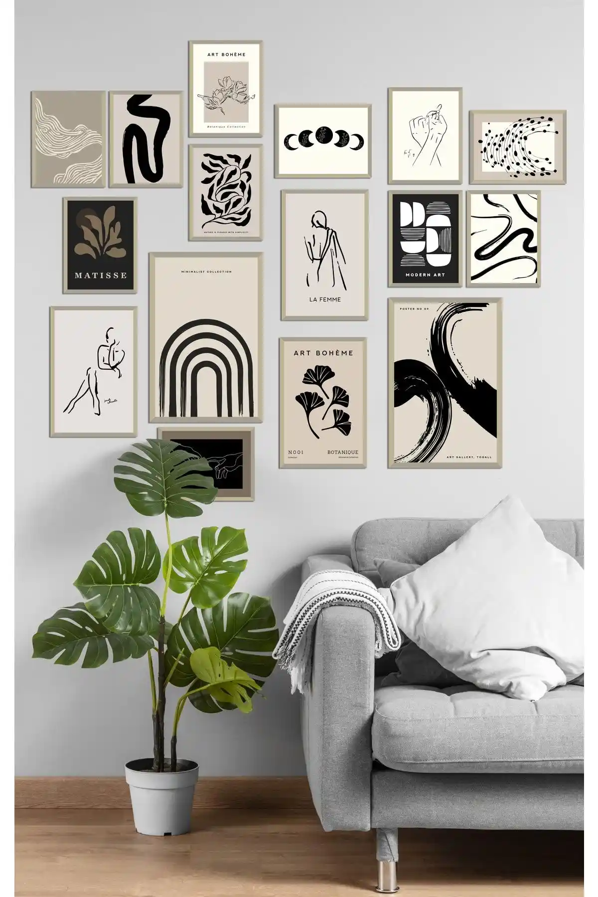 Tooall Modern Galeri Duvar Seti ve Style 12 Parçalı MDF Tablo Karşılaştırması