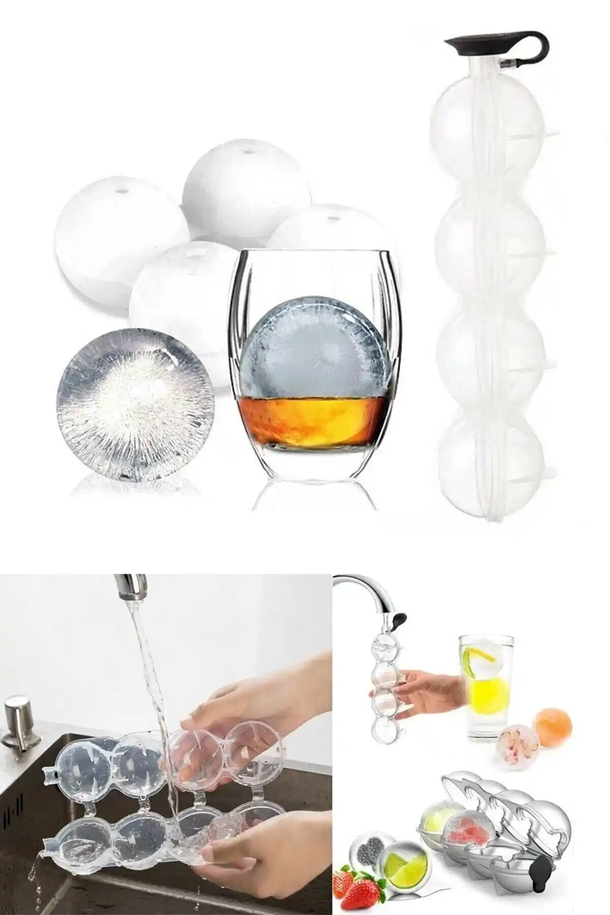 Top Buz Kalıbı Büyük ve Şık Küreler İçin Dayanıklı ve Kullanışlı Tasarım