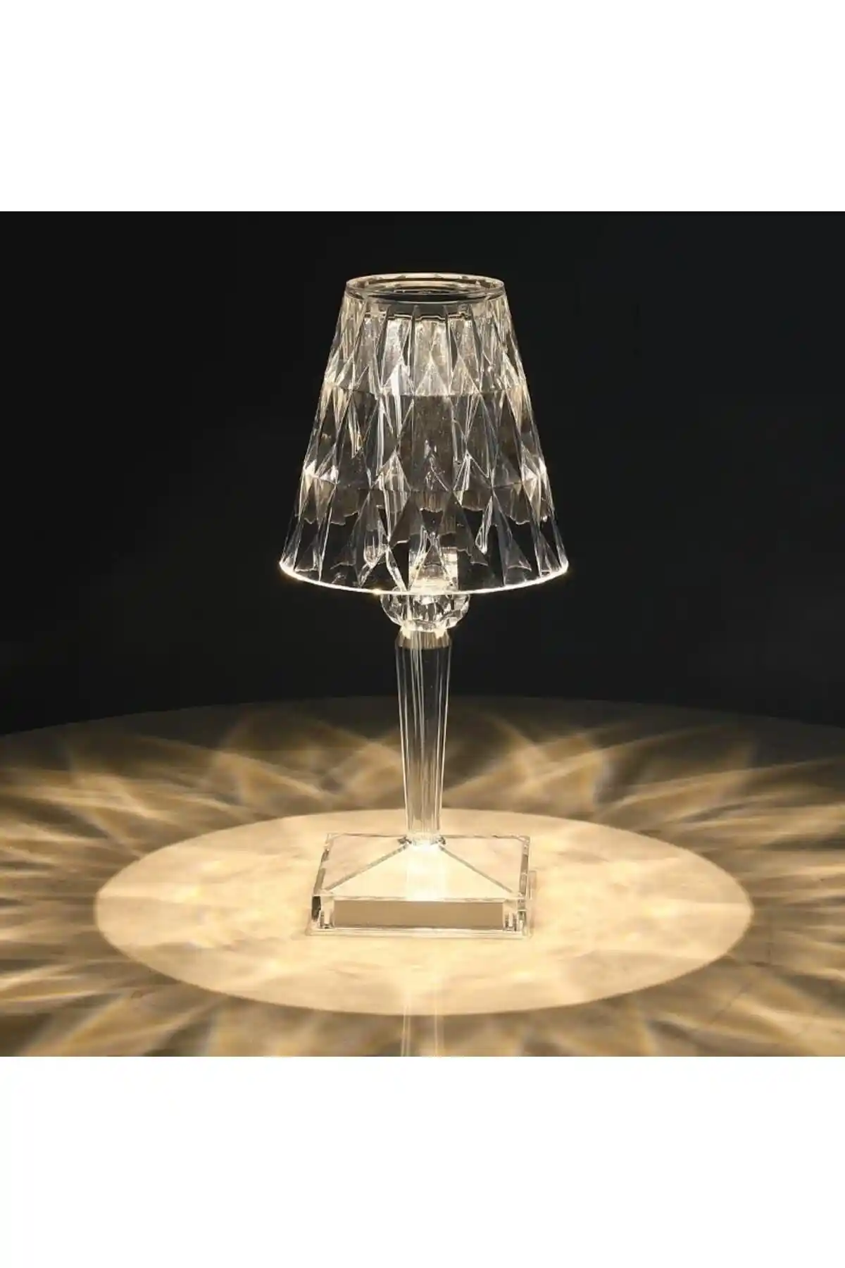 Torima LW-4 Şarjlı Abajur Kristal Elmas Masa Lambası Modern ve Çok Fonksiyonlu Tasarım