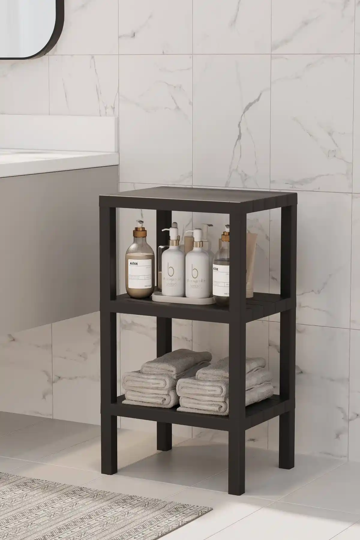 Trend Maison Çok Amaçlı Plastik Banyo Düzenleyicisi Modern ve Şık Tasarımıyla Ev Dekorasyonuna Uyum Sağlar